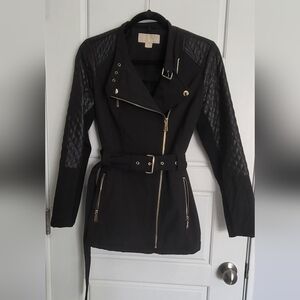 Michael Kors Black Leather Motorcycle Jacket